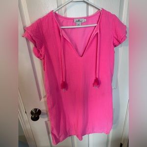 Vineyard Vines Dress Swim Cover-up Hot Pink size small